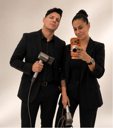 Carol Back and Alvaro Zannin, founders of Ateliê Coiffeur